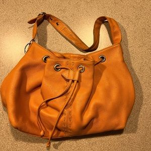 Leather orange purse